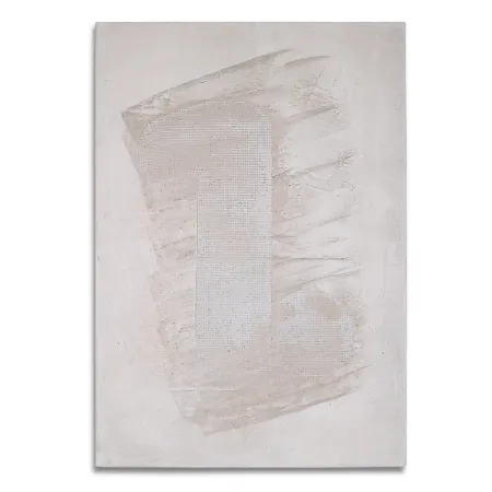 Ein cremefarbenes Rechteck mit einer unscharfen, grauen Form in der Mitte. In der Form steht eine Eins, ansonsten ist sie unregelmäßig.