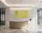 Bild aus gelber und schwarzer Kunststofffolie mit Löchern, durch die das Gold auf der Leinwand sichtbar ist. Stellenweise linienartig zusammengezogene Folienstreifen geben dem Bild eine abstrakte Struktur. Das Bild hängt über einem Tresen in einer Empfangshalle. | wolfram schäfers Bild aus gelber und schwarzer Kunststofffolie mit Löchern, durch die das Gold auf der Leinwand sichtbar ist. Stellenweise linienartig zusammengezogene Folienstreifen geben dem Bild eine abstrakte Struktur. Das Bild hängt über einem Tresen in einer Empfangshalle. | wolfram schäfers